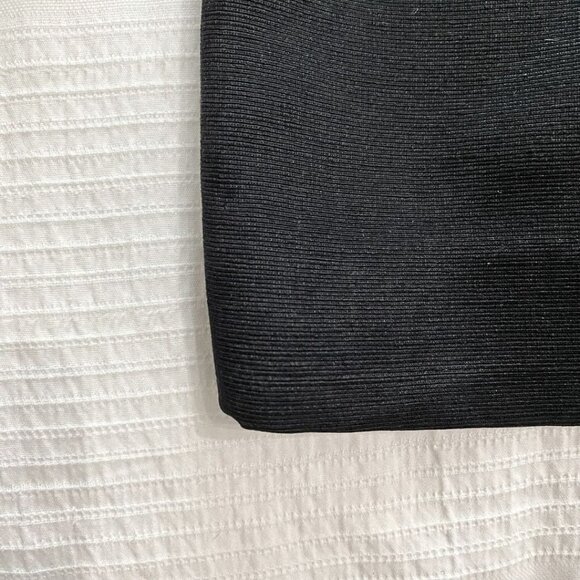 JEAN-CLAUDE POITRAS 100% SILK BLACK SLEEVELESS BUTTON FRONT BELTED MIDI DRESS - Picture 10 of 10